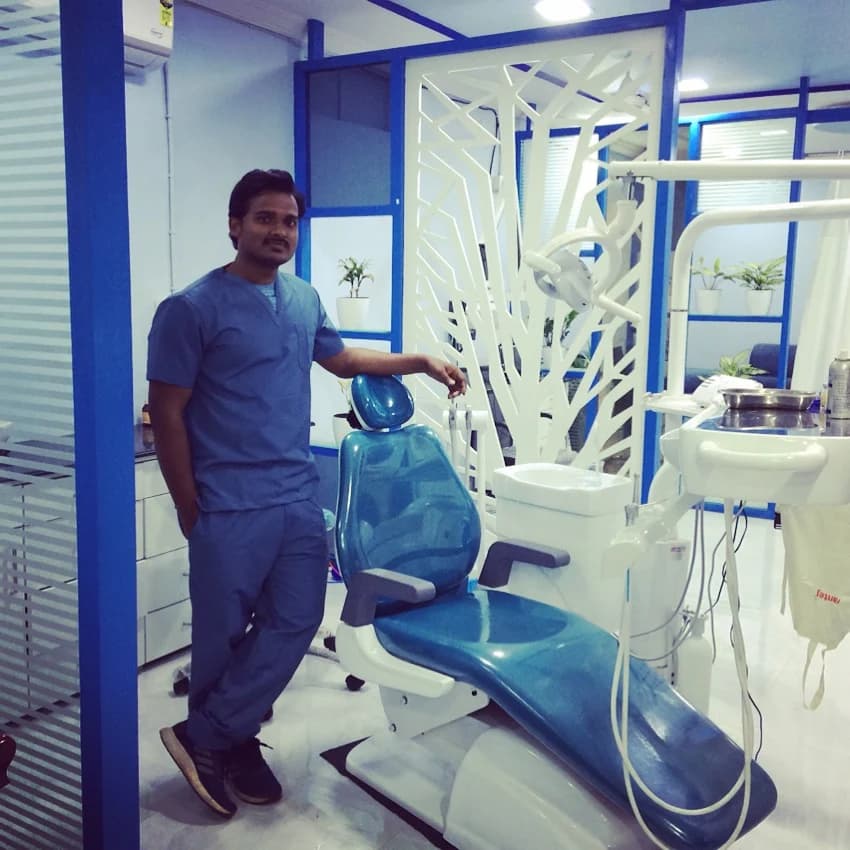Treatment room at ConfiDENTAL Care dental clinic in Visakhapatnam