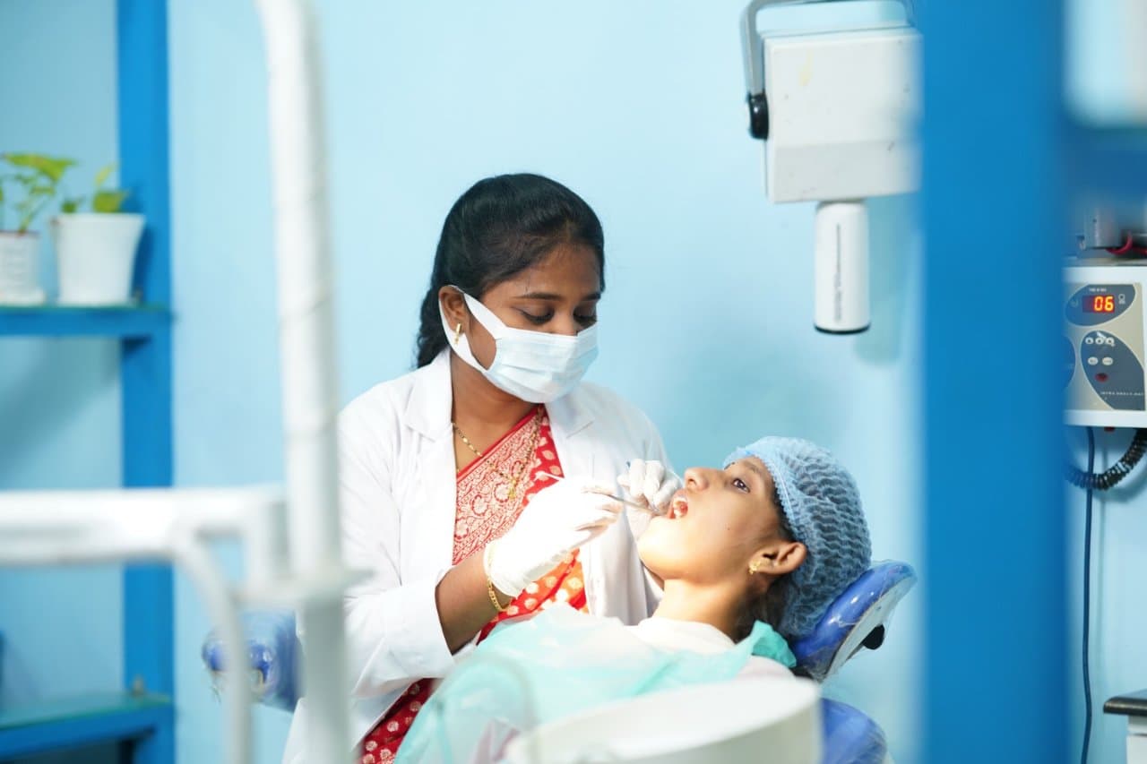 Dental chair setup at ConfiDENTAL Care in Visakhapatnam